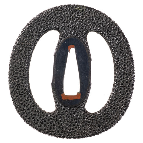 左右海鼠唐草文鍔 保存刀装具 