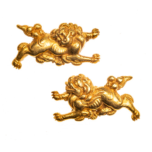 加賀後藤 獅子図目貫