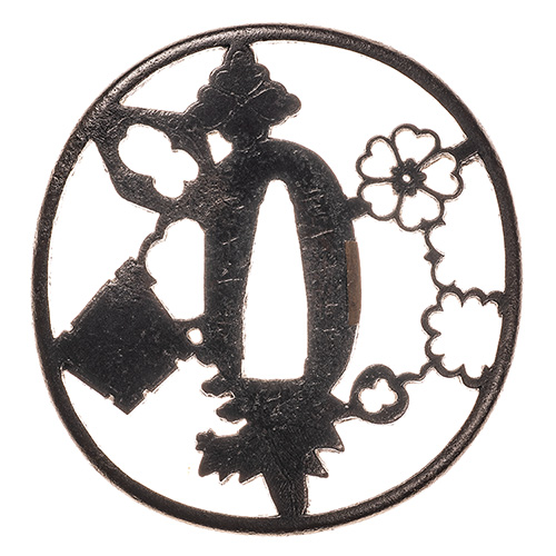 銘西垣勘平 紋散透鍔