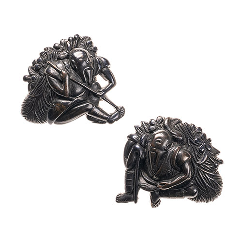 古後藤 芝刈図目貫