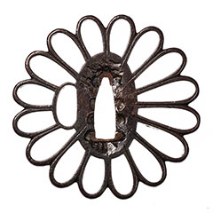 古金工 菊花透鍔