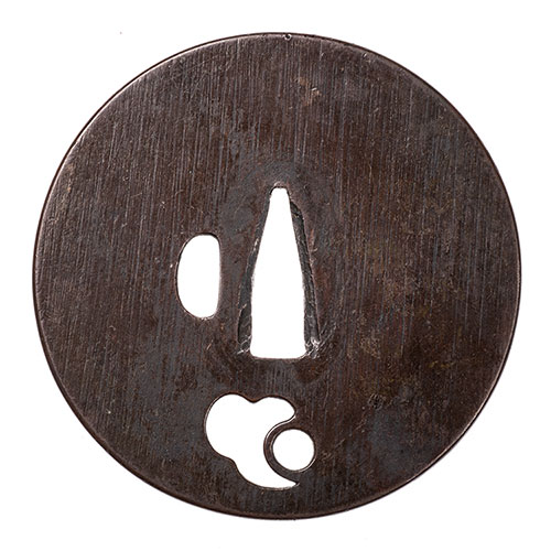 古金工 山銅地 拮猿透鍔