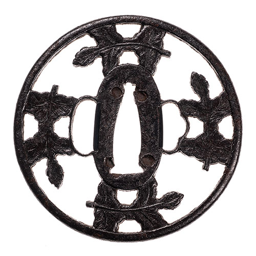 古正阿弥 四方梶葉透鍔