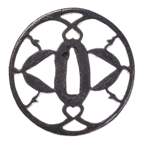 尾張 双葉雁金透鍔