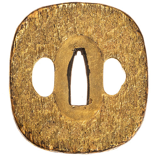 総金地 薩摩 埋れ木図鍔